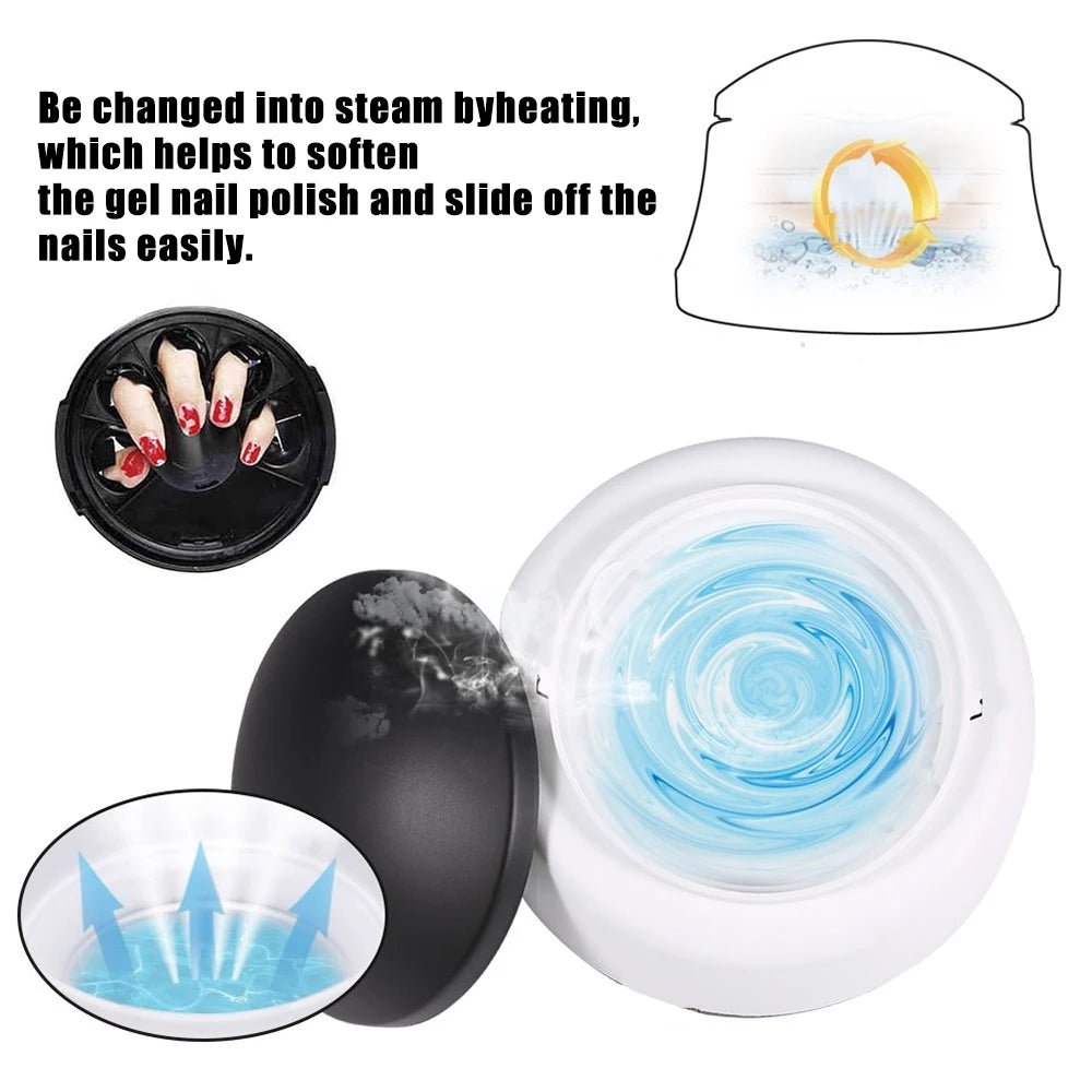 36W Steam Gel Nail Polish Remover Gel Polishing Remover Electric Nail Enhancement Tools Suitable for Nail Salons and Household - The Snowbox