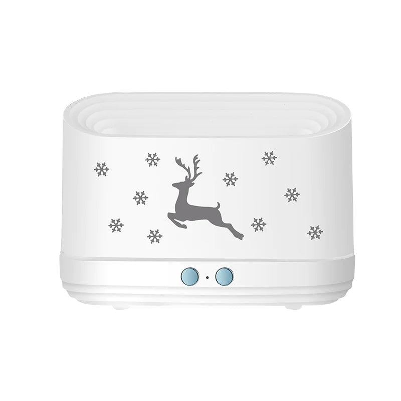 Elk Flame Humidifier Diffuser Mute Household Atmosphere Lamp Christmas Home Decorations - The Snowbox