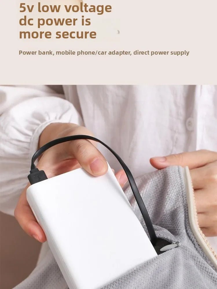 Heated Shawl Wraps USB Heated Blanket Soft Warm Heating Scarf Cold Weather Winter Scarf 3 Heating Level Heated Shawl Portable - The Snowbox