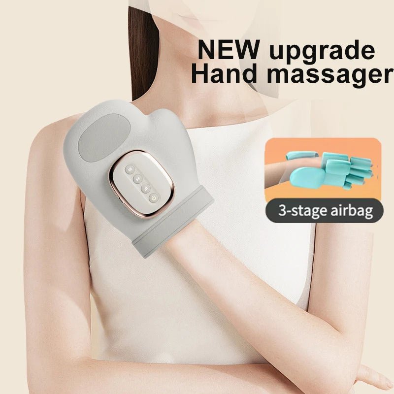 Intelligent Hot Compress Hand Massager Electric Finger Massager Air Compression Vibration Massage for Finger Palm Fatigue Relax - The Snowbox