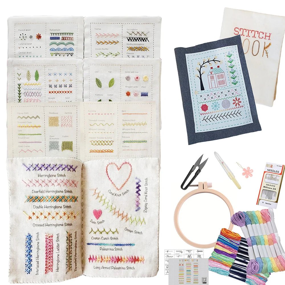 Sewing Books for Beginners Creative Embroidery Stitches Book Adults Basic Hand Embroidery Stitches Step - By - Step Tutorials - The Snowbox