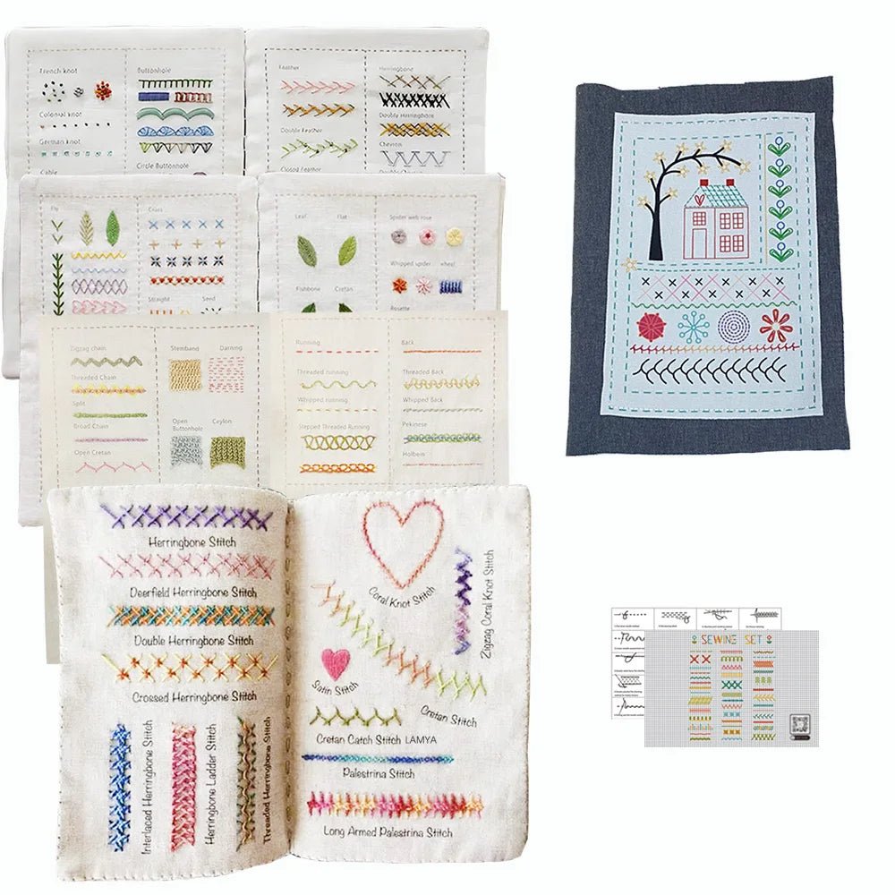 Sewing Books for Beginners Creative Embroidery Stitches Book Adults Basic Hand Embroidery Stitches Step - By - Step Tutorials - The Snowbox