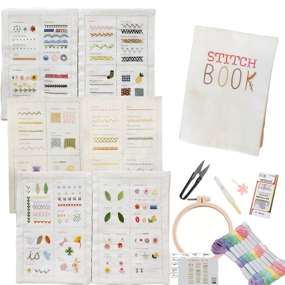 Sewing Books for Beginners Creative Embroidery Stitches Book Adults Basic Hand Embroidery Stitches Step - By - Step Tutorials - The Snowbox