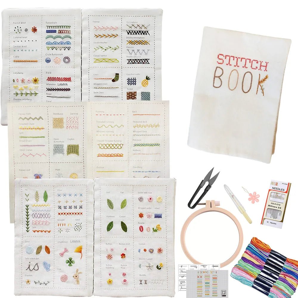 Sewing Books for Beginners Creative Embroidery Stitches Book Adults Basic Hand Embroidery Stitches Step - By - Step Tutorials - The Snowbox