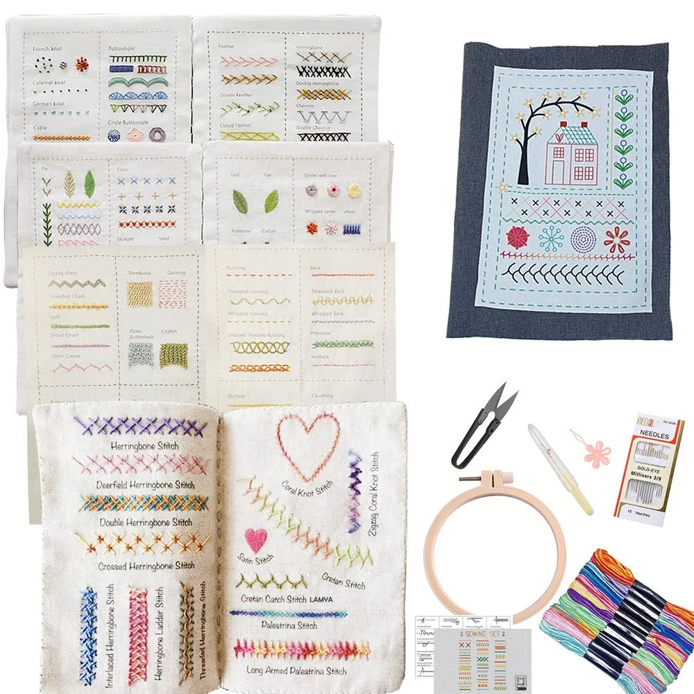 Sewing Books for Beginners Creative Embroidery Stitches Book Adults Basic Hand Embroidery Stitches Step - By - Step Tutorials - The Snowbox