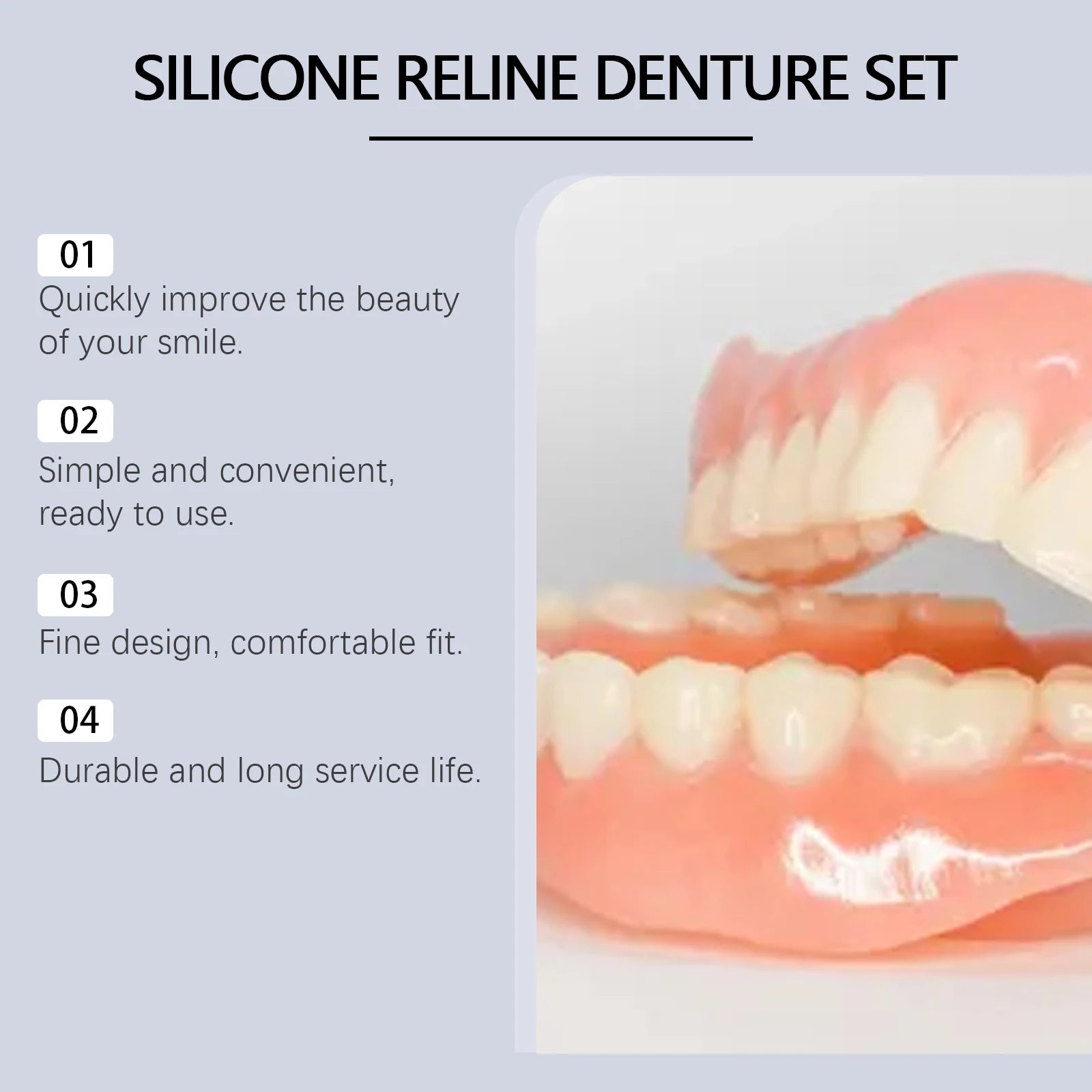 Soft Silicone Dentures Upper and Lower Dental Veneers Perfect Fit Oral Hygiene Care Whitening Dentures Simulation Braces - The Snowbox